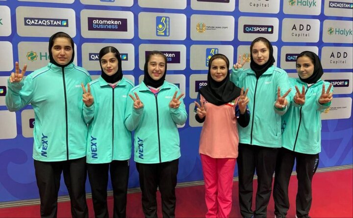 فتيات ايران يحرزن بطولة اسيا الوسطى لكرة الطاولة