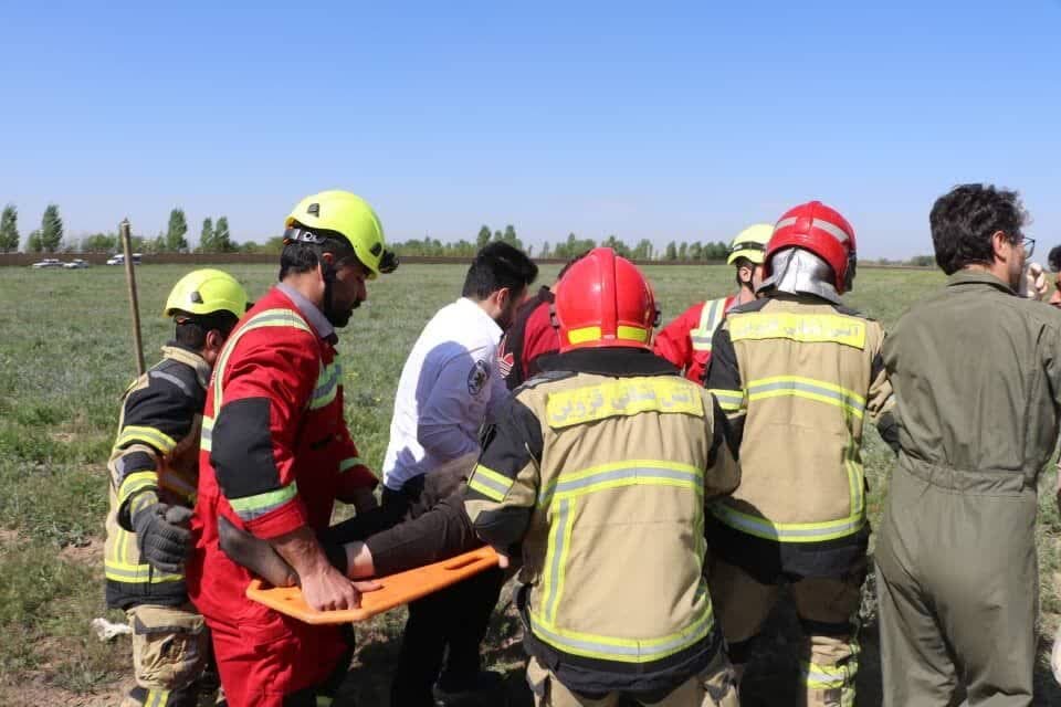 حادثه برای هواپیمایی آموزشی در قزوین؛ انتقال مصدومان به مراکز درمانی