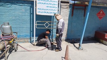 تخریب جایگاه سوخت ولیعصر (عج)اراک