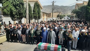 پیکر یک شهید گمنام در منجیل تشییع شد