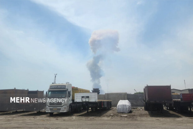 حضور رئیس کل دادگستری هرمزگان در محل انفجار بندرعباس