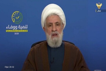 الشیخ نعيم قاسم يعزي بضحايا حادثة ميناء الشهيد رجائي