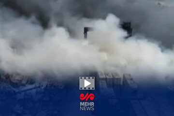 تصاویر هوایی از روز چهارم حادثه انفجار در بندر شهید رجایی
