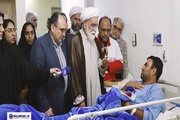 Leader's envoy visits injured in recent port blast, inferno