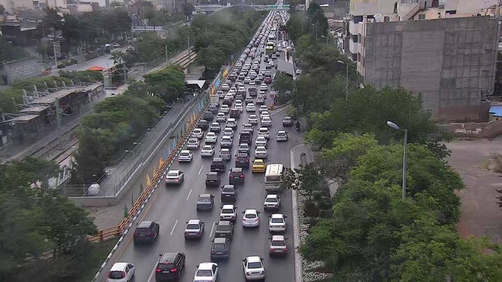 ترافیک شدید در میدان آزادی مشهد