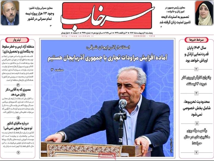 روزنامه های آذربایجان‌شرقی