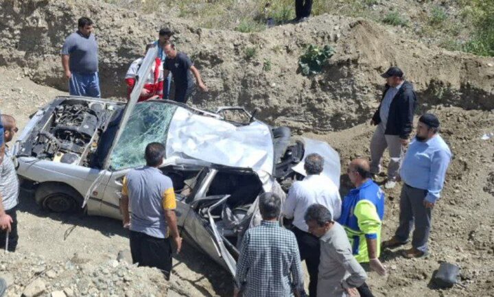 واژگونی پژو ۴۰۵ در محور دشت منجر به فوت یک نفر شد