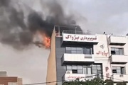 آتش سوزی در خیابان پاستور جدید تبریز