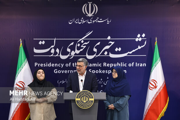 محمدرضا ظفرقندی وزیر بهداشت و آموزش پزشکی در نشست خبری سخنگوی دولت