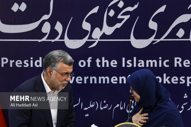 محمدرضا ظفرقندی وزیر بهداشت و آموزش پزشکی در نشست خبری سخنگوی دولت