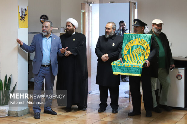 حضور خادمین حرم رضوی در خبرگزاری مهر