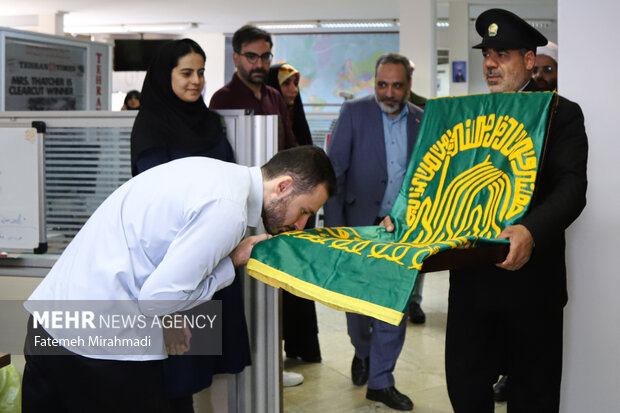 حضور خادمین حرم رضوی در خبرگزاری مهر