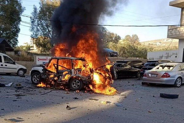 مسيرة صهيونية تستهدف سيارة في النبطية جنوب لبنان