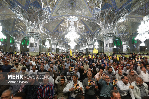 اولین سالگرد شهادت شهید رئیسی و شهدای خدمت در حرم مطهر رضوی