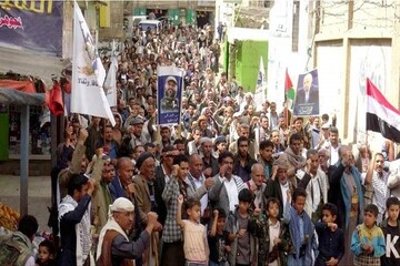 اليمن.. مسيرات في صعدة تضامنا مع فلسطين