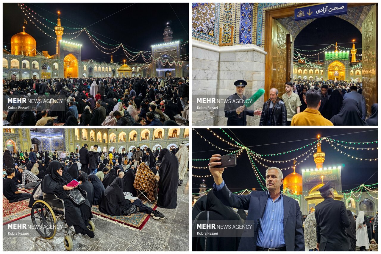 امام،رضا،شب،حرم،زائران،دعا،صحن،ميلاد،خانه،آرام،مشهد،جمعيت،اي ...