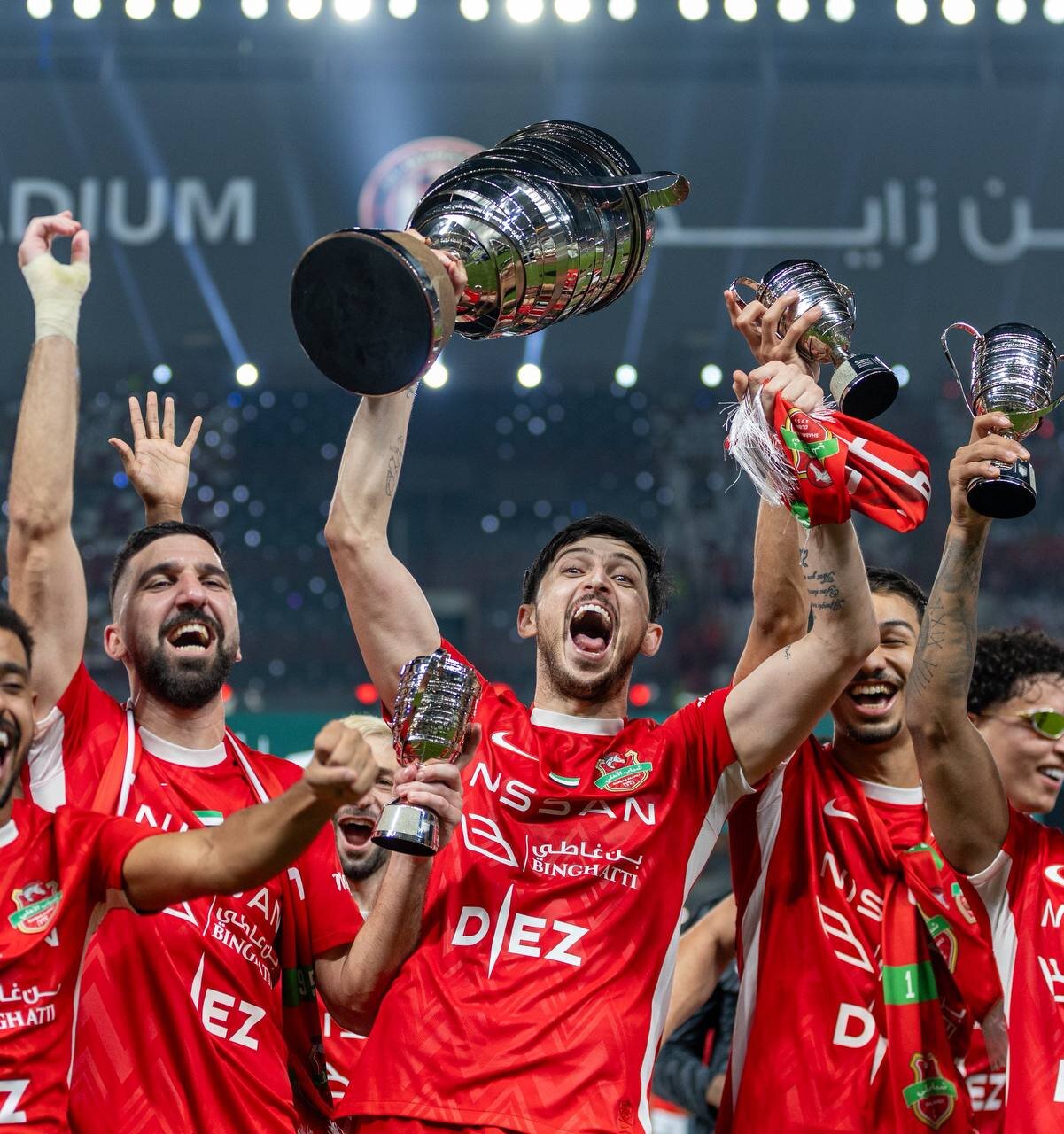 چهارمین قهرمانی شباب الاهلی در امارات با دو هافبک تیم ملی ایران