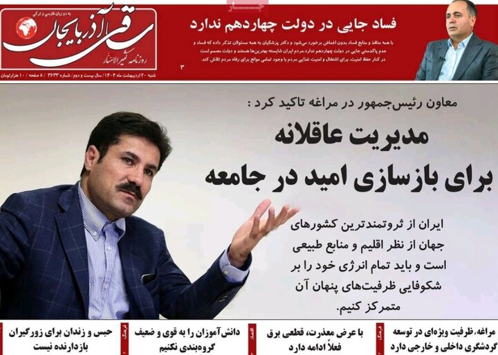 روزنامه های آذربایجان‌شرقی