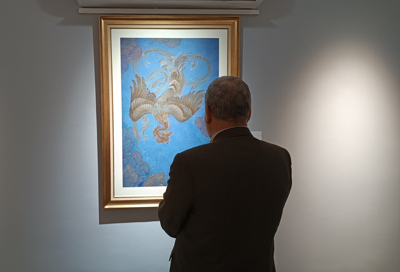 نگارگري،هنر،هنرمند،نمايشگاه،آثار،عصمتي،حسين،رنگين،برگ،هنري،م ...