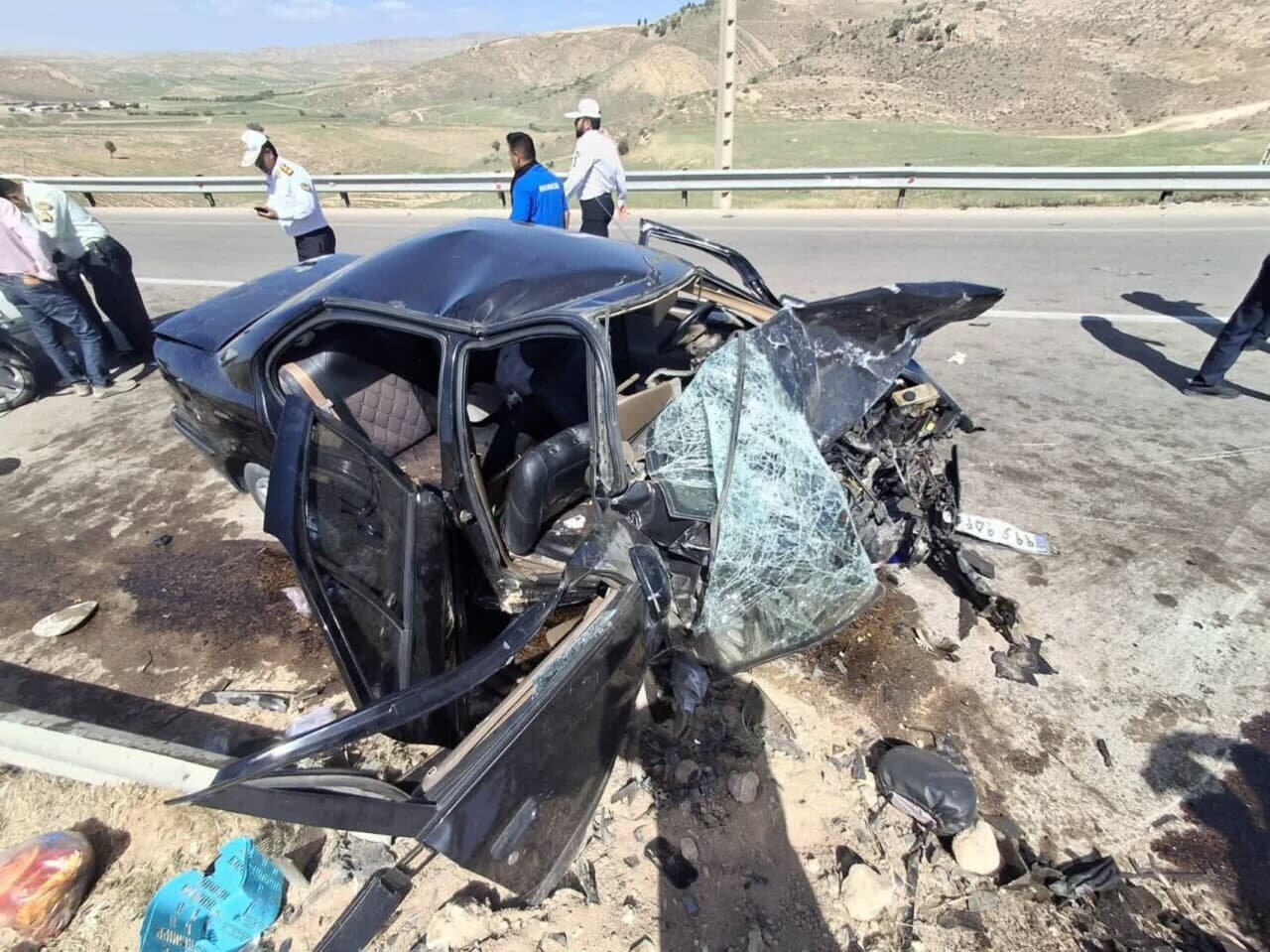 جزئیاتی از تصادف مرگبار در محور کرمانشاه ایلام + تصاویر