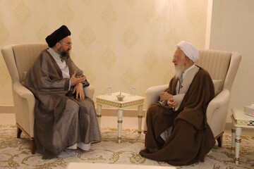 دیدار حکیم و آیت الله جوادی آملی؛ رایزنی درباره چالش‌های امت اسلامی
