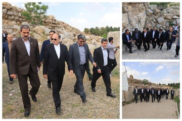بازدید وزیر جهاد کشاورزی از روند مرمت معبد تاریخی آناهیتا در کنگاور