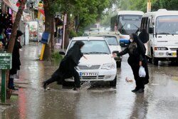 آب‌گرفتگی معابر و خیابان‌های اردبیل