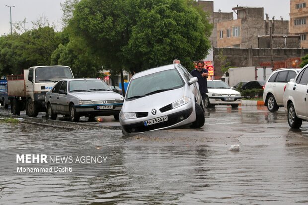 آبگرفتگی معابر در اردبیل