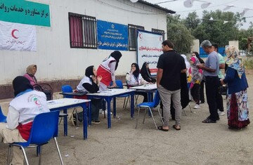 بهره‌مندی ۵۸۰ نفر از مردم شهر آب‌بر از خدمات سلامت محور هلال احمر