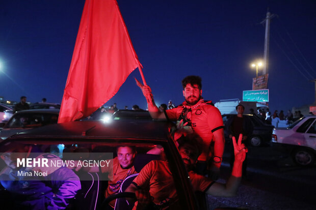 شادی خیابانی هواداران تراکتور