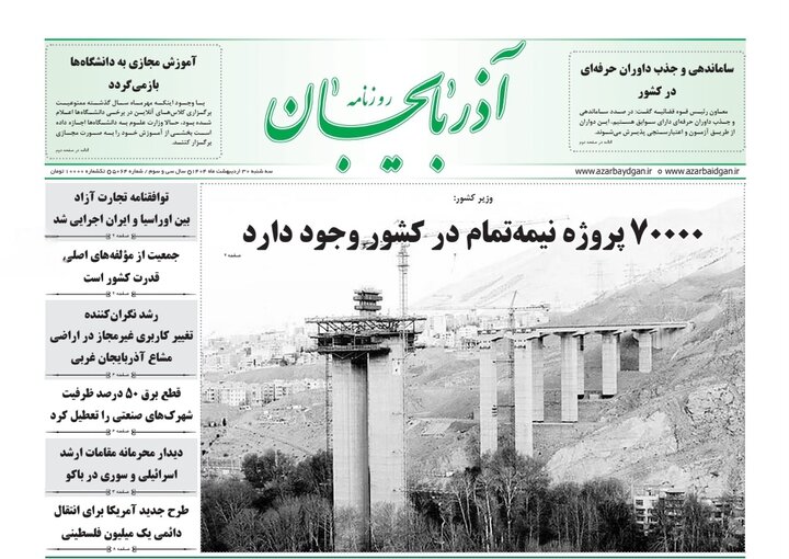 روزنامه های آذربایجان‌شرقی