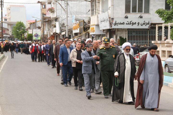برپایی دسته عزاداری سالگرد شهدای خدمت در آستارا