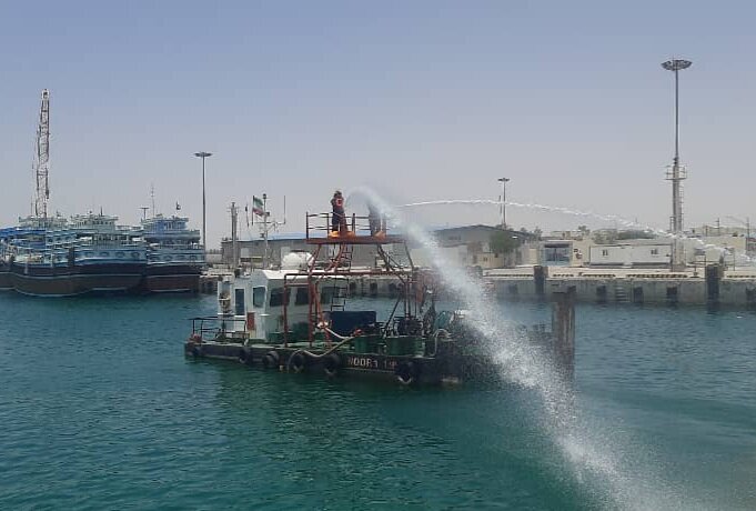 بندر،حريق،اطفاي،عمليات،رئيس،جوكار،شناور،مانور،مقابله