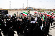 تجمع دانشجویان قمی در حمایت از برنامه غنی‌سازی هسته‌ای کشور برگزار شد