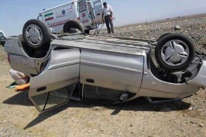 یک فوتی و پنج مصدوم بر اثر واژگونی خودروی پراید