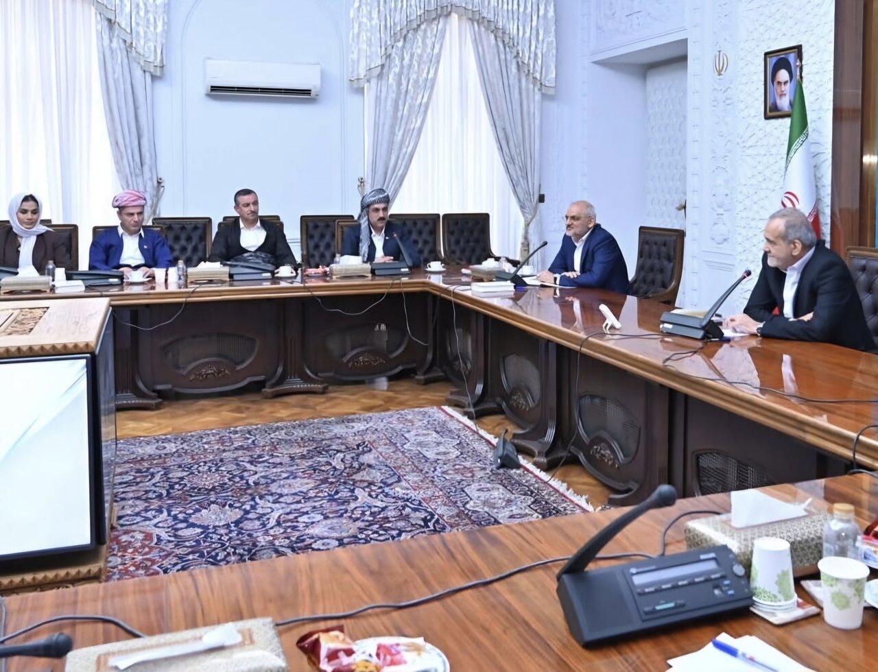 دیداری پزشکیان لەگەڵ چوار پارێزگاری هەرێمی کوردستان