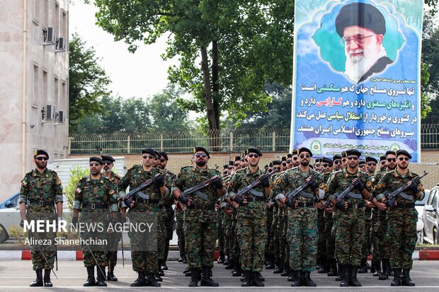 صبحگاه مشترک نیروهای مسلح گیلان
