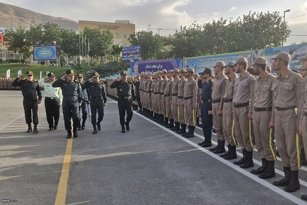 مراسم صبحگاه در دانشگاه افسری امام حسن (ع) پلیس برگزار شد