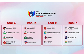 Iran draw with Japan in 2nd Asian Women U16 Volleyball C'ship