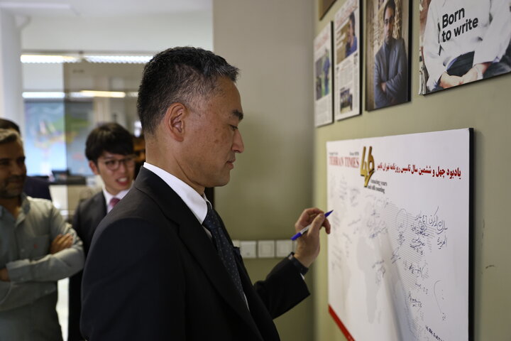 Japanese ambassador talks bilateral relations in Tehran Times visit