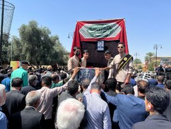 برگزاری آئین تشییع پیکر «قاضی شهید احسان باقری» در شیراز