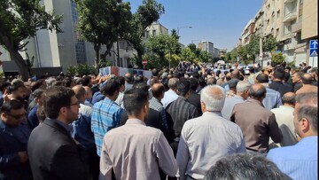 تشییع قاضی شهید احسان باقری در شیراز