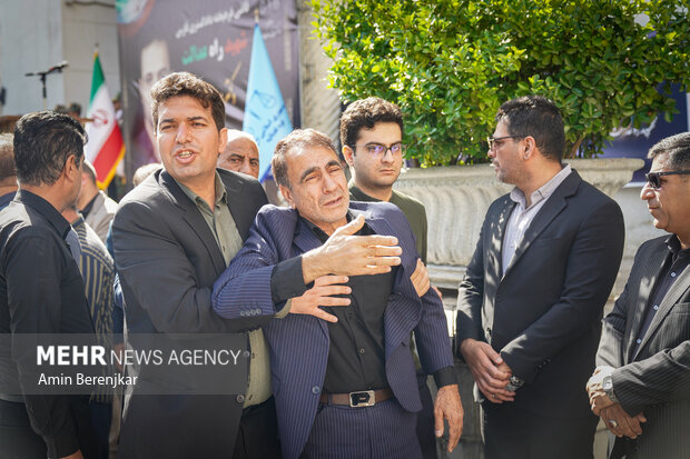 تشییع پیکر «قاضی شهید احسان باقری» در شیراز