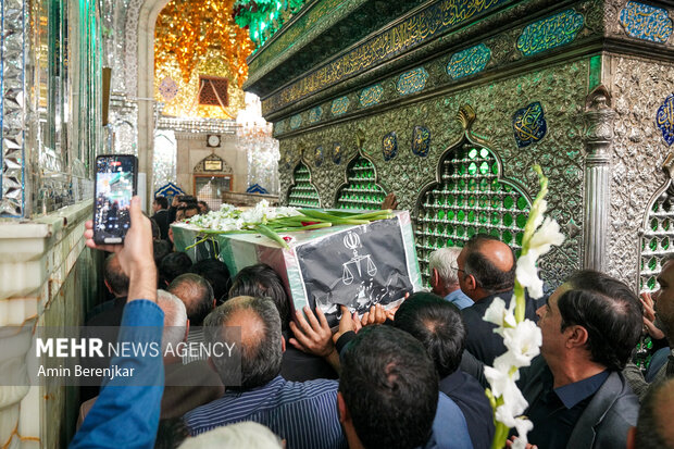 تشییع پیکر «قاضی شهید احسان باقری» در شیراز