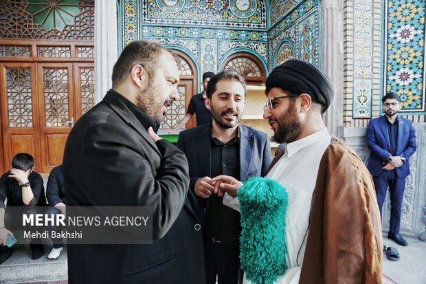 مراسم ترحیم ارتحال آیت الله یوسف پور در حرم بانوی کرامت