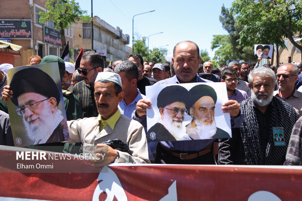 راهپیمایی ضدصهیونیستی «جمعه خشم» در سنندج