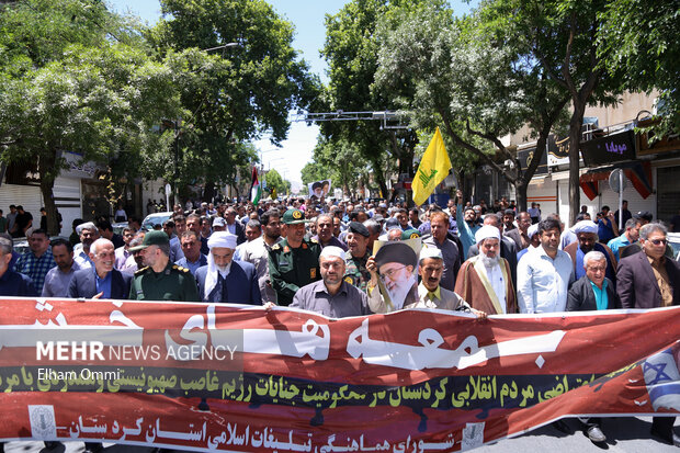 راهپیمایی ضدصهیونیستی «جمعه خشم» در سنندج