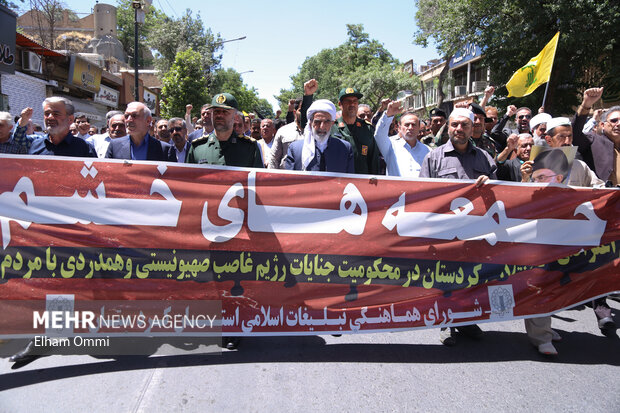 راهپیمایی ضدصهیونیستی «جمعه خشم» در سنندج