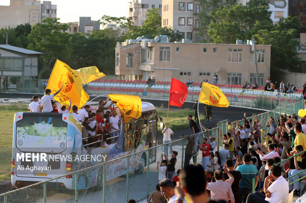 جشن صعود نود ارومیه به لیگ دسته یک فوتبال کشور