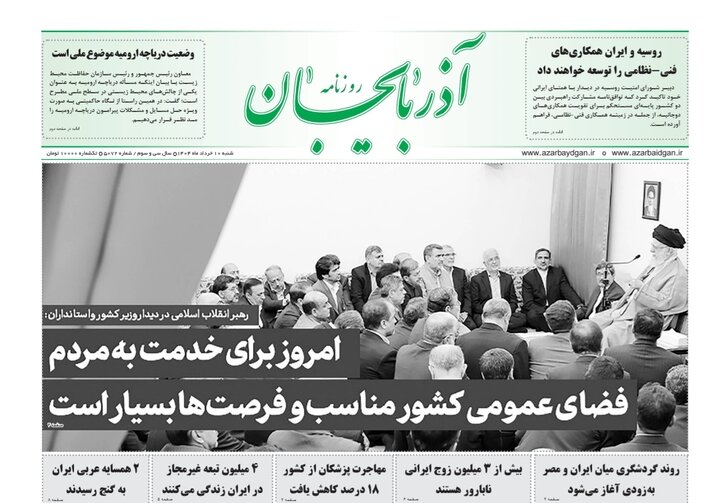 روزنامه های آذربایجان‌شرقی